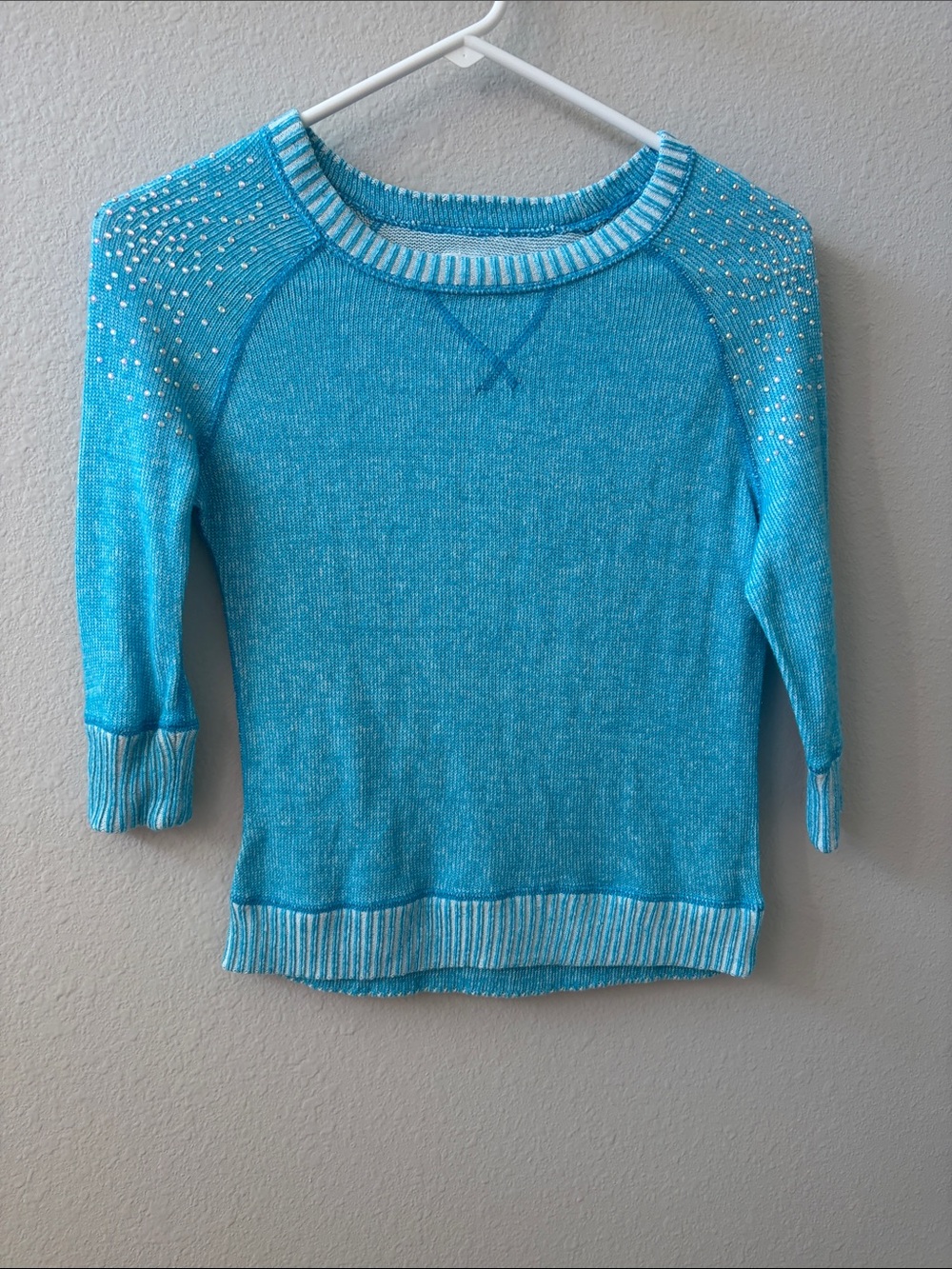 Justice Blue Embellished Crewneck Sweater